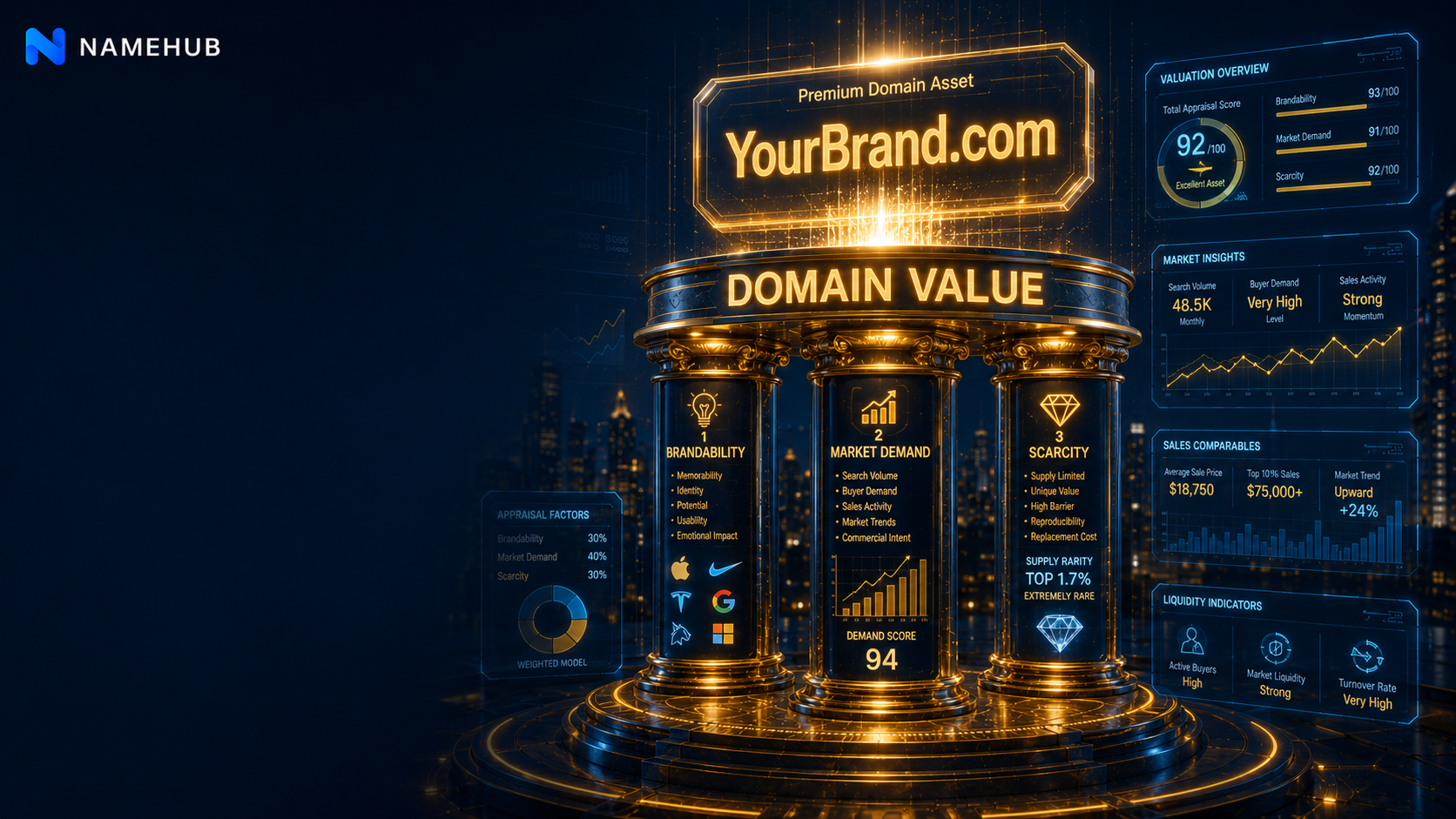 The NameHub Framework: The 3 Core Pillars We Use to Appraise Premium Digital Real Estate